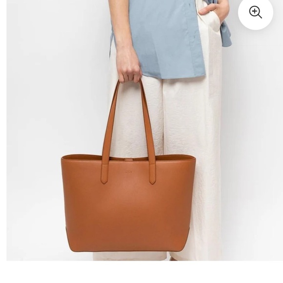 The Stowe London Tan Leather Tote Bag. Travel Work Bag - Picture 4 of 13